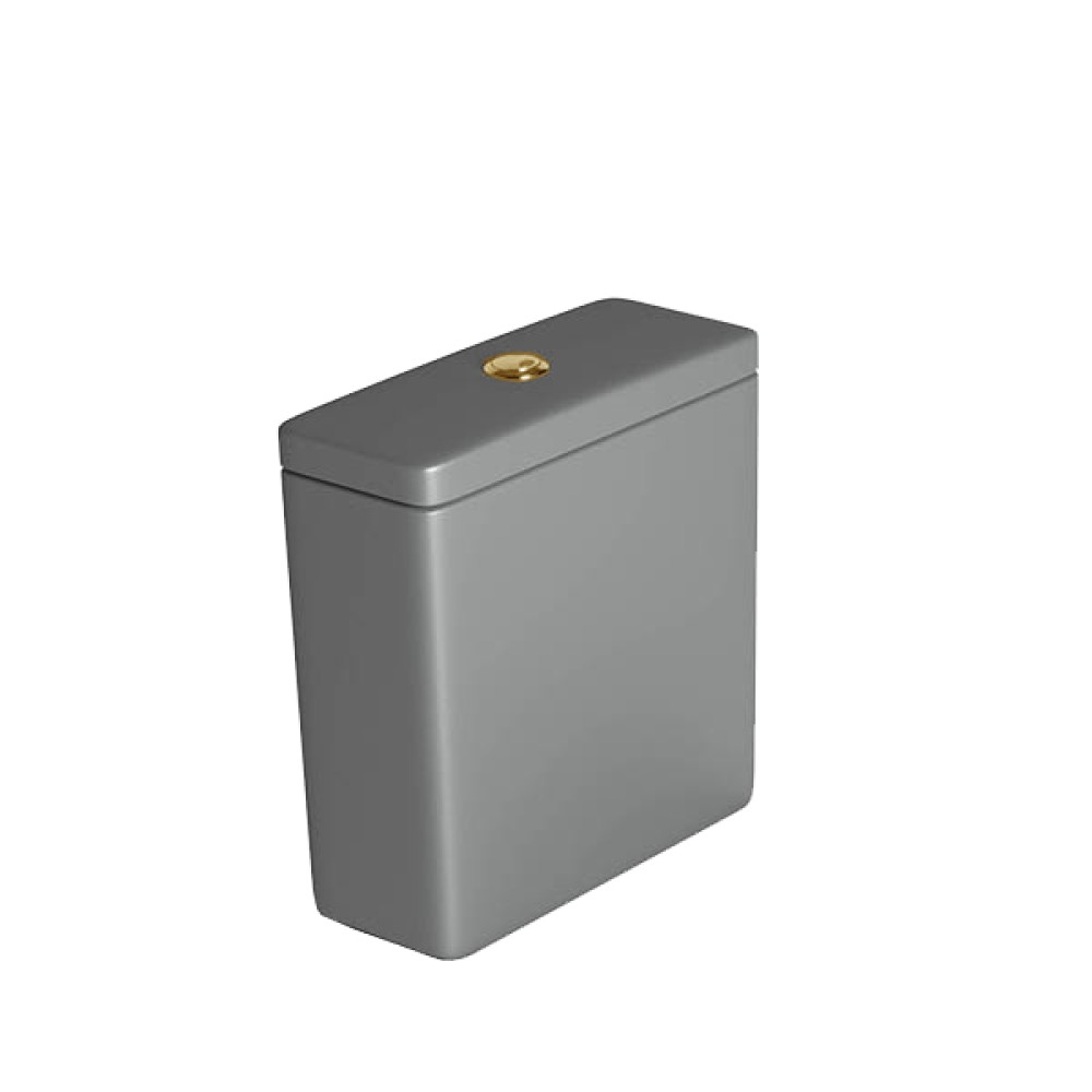 Caixa Acoplada Cinza Fosco Dual Flux (3 E 6L) Polo/Unic Botao Gold Matte CD.21F.GL.MT.86 - Deca