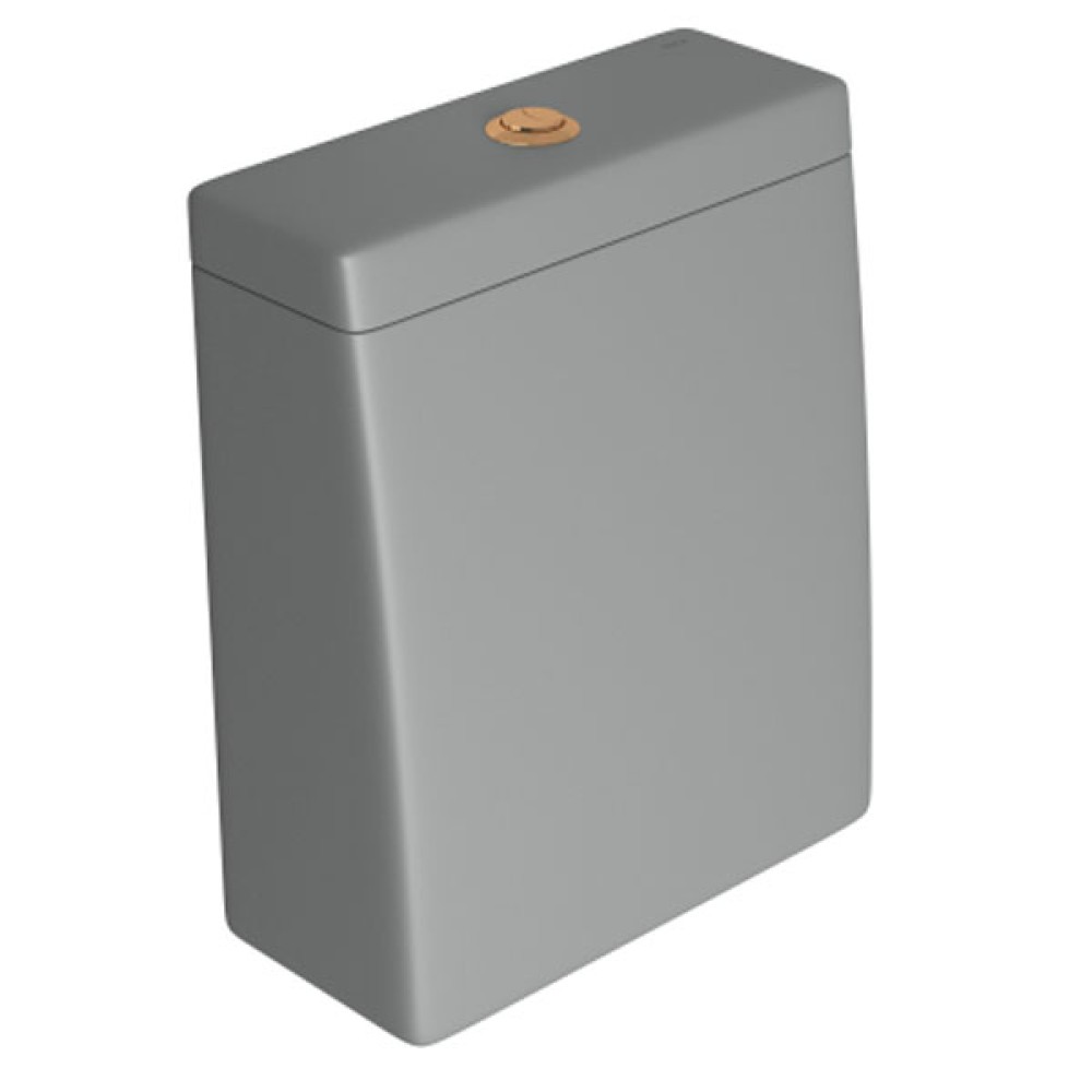 Caixa Acoplada Cinza Fosco Dual Flux (3 e 6 L) Link Botao Red Gold CD.23F.GL.RD.86 - Deca