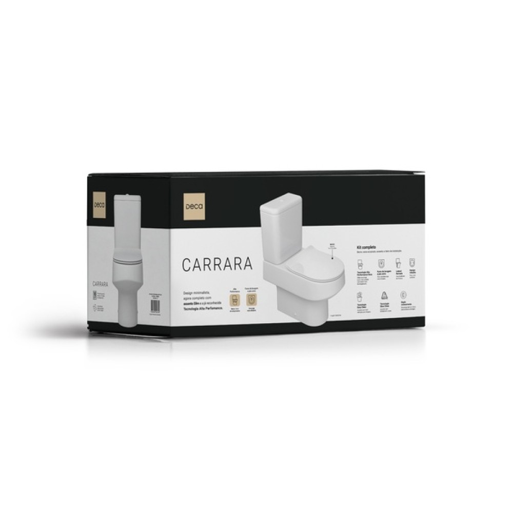Kit Completo Bacia com Caixa Acoplada Carrara Branco KP.606.SL.17 - Deca