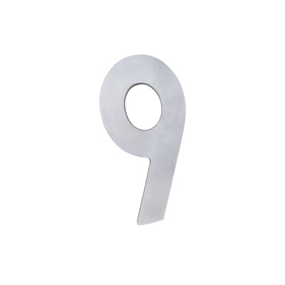 Número Casa "9" 22cm Parafusar Alumínio Polido LG Mais
