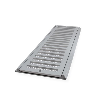 Conjunto Grelha com Tela Veicular Alumínio 15X100cm LG Mais