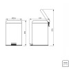 Lixeira Inox Polido Pedal 12L 94538/112 - Tramontina - vista 2