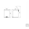 Lixeira Inox Acabamento Acetinado Pedal 5L 94538/505 - Tramontina - vista 2