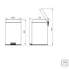 Lixeira Inox Acabamento Acetinado Pedal 12L 94538/512 - Tramontina - vista 2