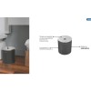 Lixeira Preta e Inox Polido com Tampa 94540/025 - Tramontina - vista 3