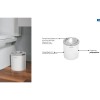 Lixeira Branca e Inox Polido Basculante 94540/026 - Tramontina - vista 3