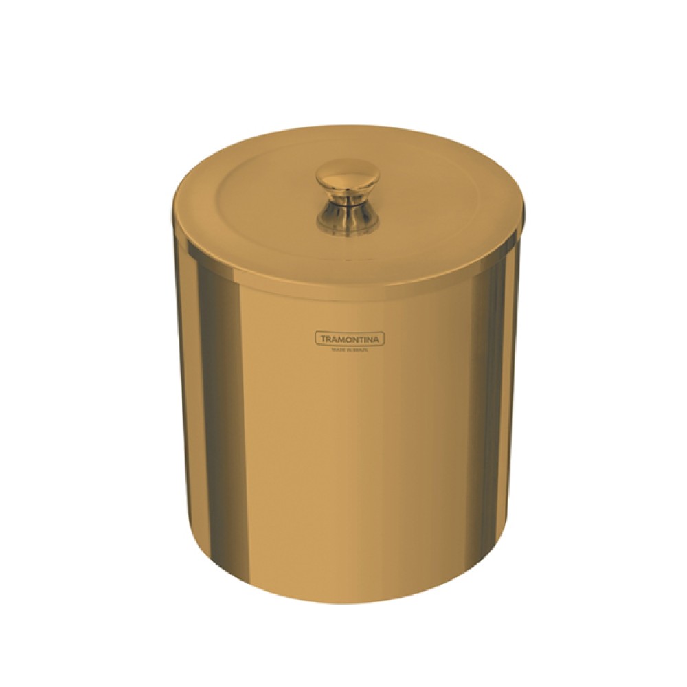 Lixeira Gold e Inox Polido com Tampa 94540/051 - Tramontina