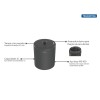 Lixeira Black Inox 5L com Tampa 94540/052 - Tramontina - vista 2