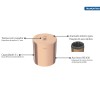 Lixeira Rose Inox 5L com Tampa 94540/053 - Tramontina - vista 3