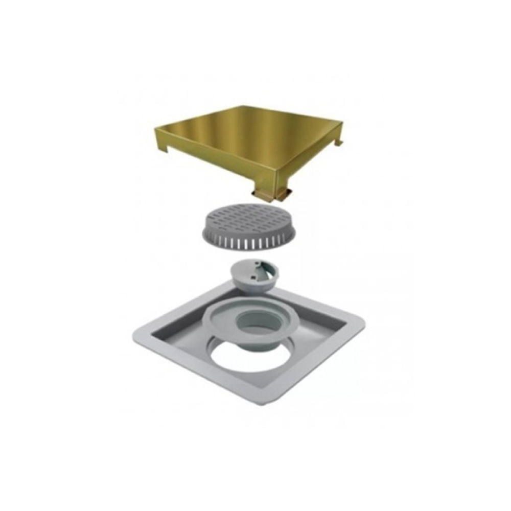 Square Tampa Gold 15 x 15 cm - 4244 - Ralo Linear Elleve