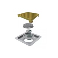 Ralo Linear Elleve Square Tampa Gold 15 x 15 cm - 4244