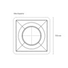 Square Tampa Gold 15 x 15 cm - 4244 - Ralo Linear Elleve - vista 3