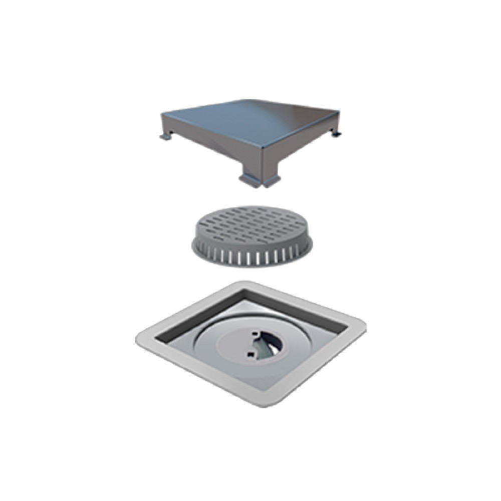 Square Tampa Inox 10 x 10 cm - 7342 - Ralo Linear Elleve