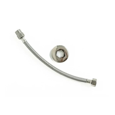 Engate Flexível Niple Longo Inox 1/2x60cm Cromado Remadi
