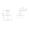 Acabamento Registro Cala Black Matte Base Celite Grande A5A156ENBC - Roca - vista 4
