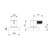 Acabamento de Registro Logic Black Matte Pequeno A5A162GNBC - Roca - vista 4