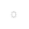 Assento Original Com Queda Amortecida Supralit Inspira Square Branco Brilhante A80153200B - Roca - vista 2