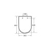 Assento Termofixo Queda Amortecida Debba Classic e Square Branco A8019D2004 - Roca - vista 4