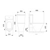 Bacia Para Caixa Com Saída Horizontal Gap Matte Black A342235084 - Roca - vista 2