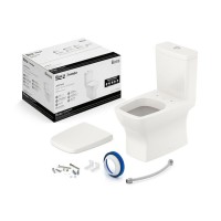 Kit De Bacia Com Caixa Acoplada Com Assento Termofixo E Itens De Instalação Boss 1897230651108