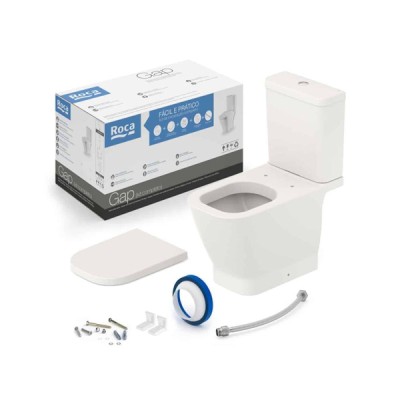 Kit Bacia Caixa Acoplada Itens De Instalação Gap Beige C323723010 Roca