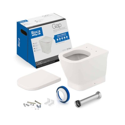 Kit Bacia Convencional e Itens De Instalação Gap Beige C323727011 Roca