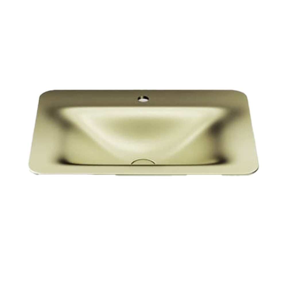 Cuba Sobrepor 660X470mm Com 1 Furo Sem Ladrão Baia Armani Shagreen Matte Gold A3270C2R90 - Roca