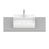 Cuba de Apoio 500X400mm Com Mesa T19 Terra Branco Brilhante A327B3F000 - Roca - vista 4