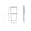 Caixa Acoplada de Duplo Acionamento Gap Branco Brilhante B341470001 - Roca - vista 2