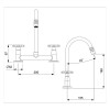 Misturador para Cozinha Mesa com Bica Móvel e Arejador Articulado Cross Cromado B5010F6CRB - Roca - vista 6