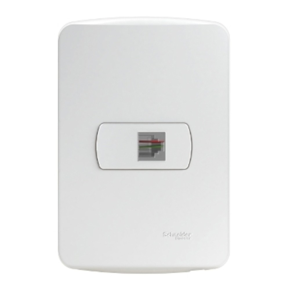 Conjunto Tomada RJ11 2 Fios PL/BR Miluz S3B64900 - Schneider