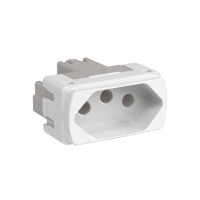 Módulo Tomada 2P+T 20A 250V Branca Miluz S3B70350