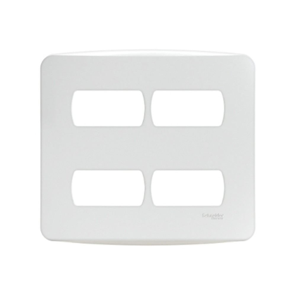 Placa 4x4 4 Postos Separados Branca Miluz S3B77440 - Schneider