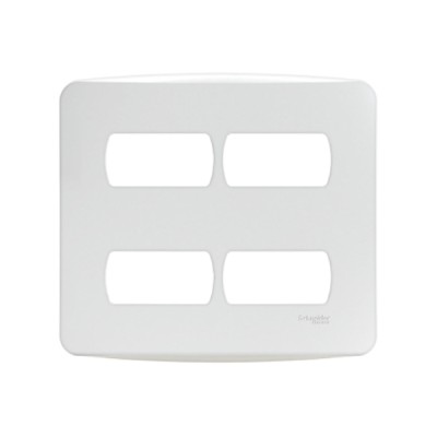 Placa 4x4 4 Postos Separados Branca Miluz S3B77440