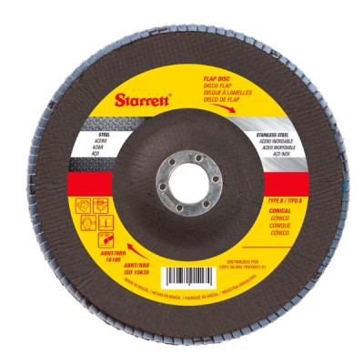 Disco de Flap em Fibra de Vidro 115mm Grão 120 Starrett