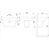 Lavatório Para Coluna 600X415 Com Mesa Acesso Plus 1310550011300 - Celite - vista 2