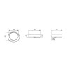 Cuba De Apoio Oval Sem Mesa 450X400 Mm Design D5 1380850657300 - Celite - vista 2