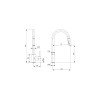 Monocomando para Cozinha Mesa Bica Extraível U" Com 2 Funções Prática B5000F5CR0 - Celite - vista 2