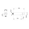 Torneira Para Lavatório De Parede Com Fechamento Automático Ecopress B5001COCRB - Celite - vista 2
