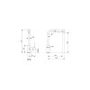 Monocomando para Cozinha Mesa Bica Extraível "L" Com 2 Funções Prática B5001F5CR0 - Celite - vista 2