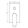 Acabamento Para Monocomando De Banheira E Chuveiro Noronha (Com Desviador) (Necessário Especificar A Base De Embutir Separadamente:B5006Cucr0) B5004CUCR0 - Celite - vista 2