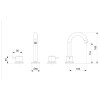 Misturador Para Lavatório De Mesa Com 3 Furos E Válvula De Escoamento Basic B5006C7CRB - Celite - vista 2