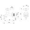 Torneira De Parede Para Tanque E Jardim Com Bico União Plástico One B5007CKCR3 - Celite - vista 2