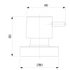 Acabamento De Registro Para Base Deca 1/2, 3/4, 1 Basic B5008C7CRB - Celite - vista 2