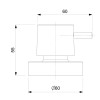 Acabamento De Registro Para Base Docol 1/2, 3/4, 1 Basic B5009C7CRB - Celite - vista 2