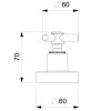 Acabamento De Registro Para Base Deca 1/2, 3/4, 1 One B5010CKCR3 - Celite - vista 2