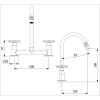 Misturador para Cozinha Mesa com Bica Móvel e Arejador Articulado Cross Cromado B5010F6CRB - Roca - vista 2