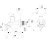 Torneira Para Tanque E Jardim De Parede Com Bico União Plástico Up B5015CLCRB - Celite - vista 2