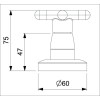 Acabamento De Registro Para Base Reforma De 1/2, 3/4 E 1" Cross B5015F6CR0 - Celite - vista 2