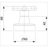 Acabamento De Registro Para Base De 1/2, 3/4 E 1" Cross B5016F6CR0 - Celite - vista 2